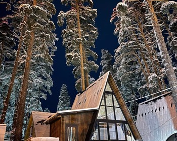 Домбай: Тебердинский заповедник, канатная дорога и закат в горах