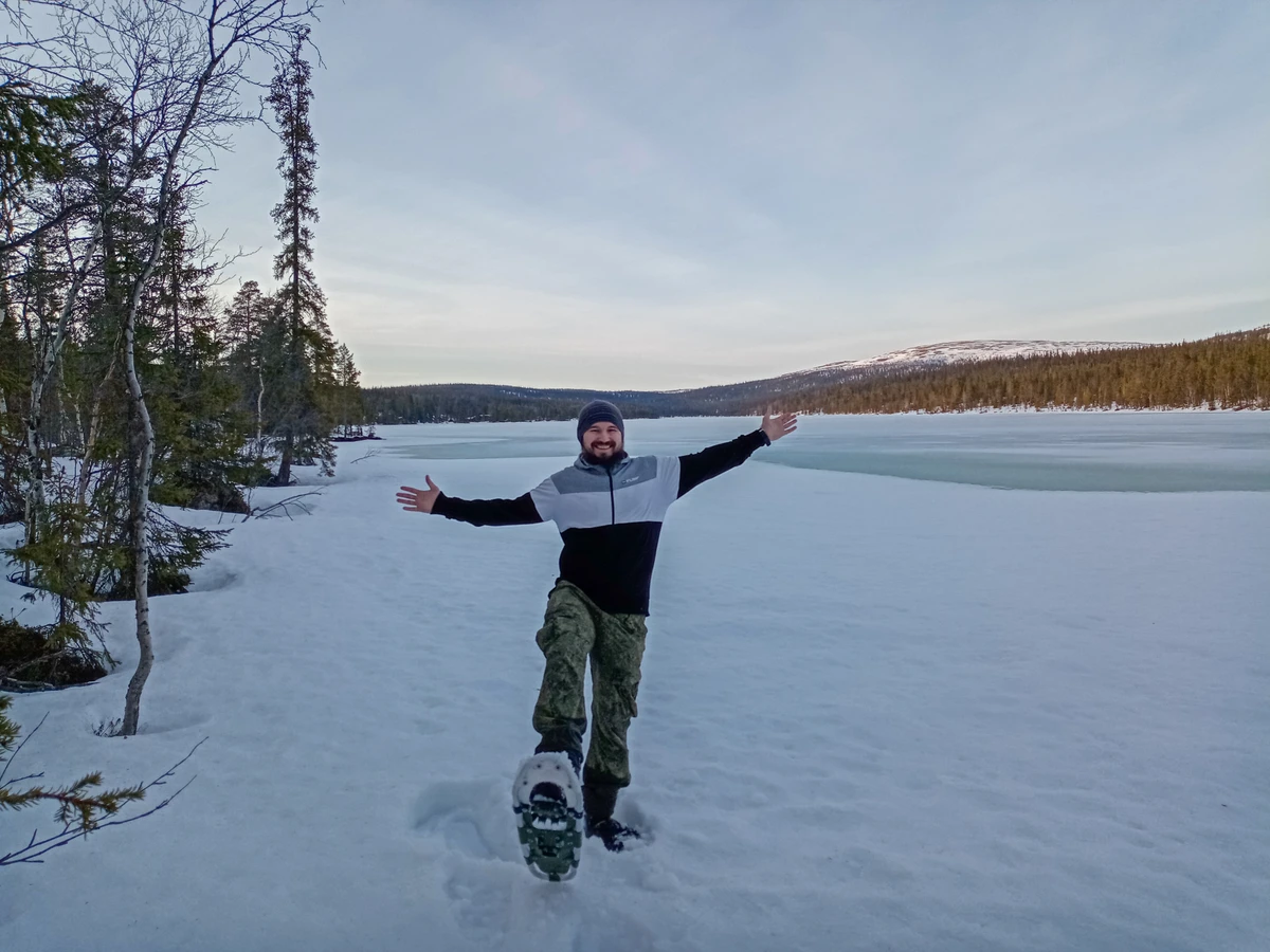 На снегоступах — к Семужному озеру! (2/12)