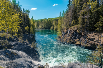 Водопад Кивач и парк «Белая гора. Тивдийский мрамор»