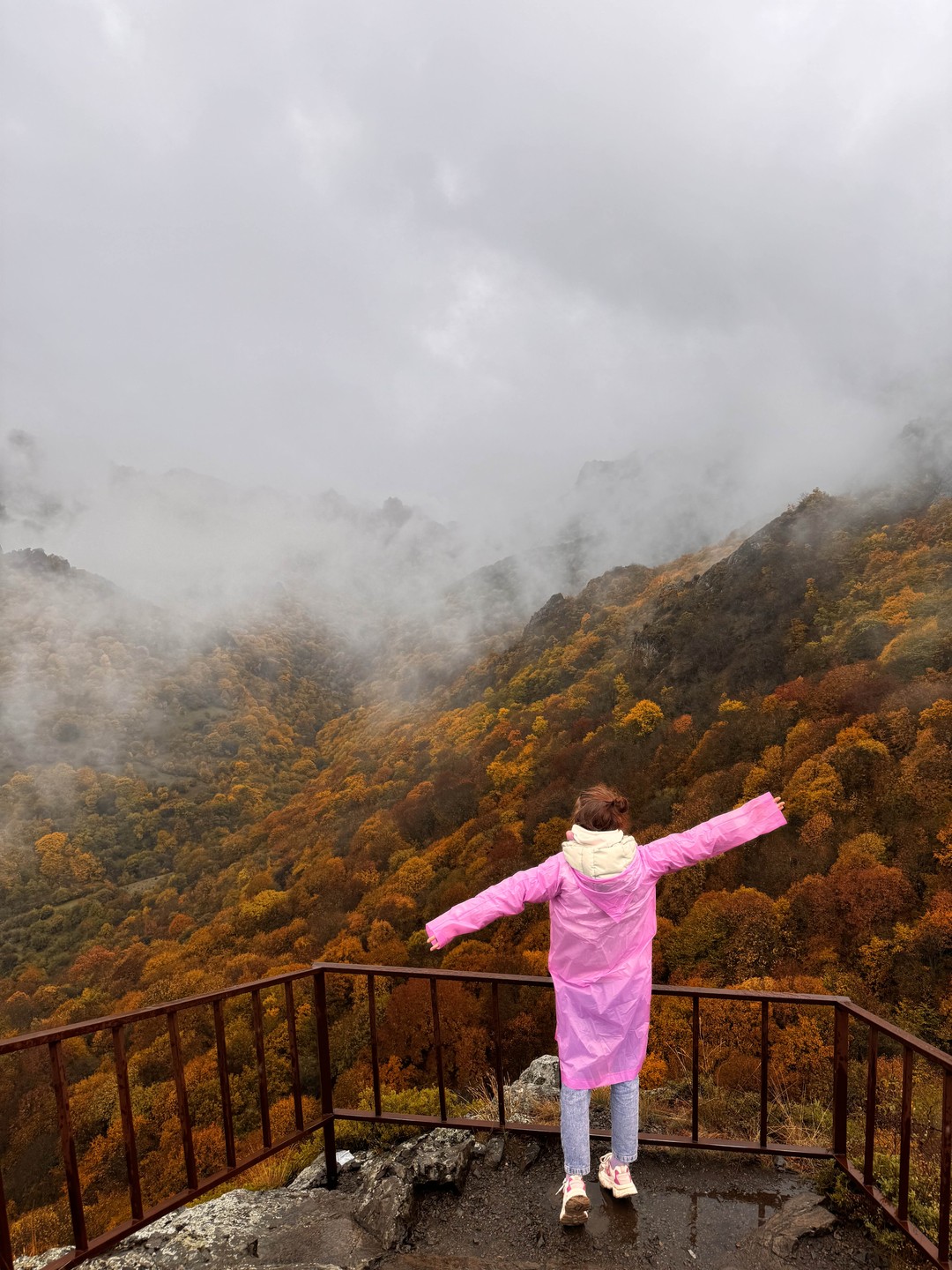 Ездили в Домбай с гидом Павлом на минивэне, все прошло замечательно: застали невероятно красивую осень в