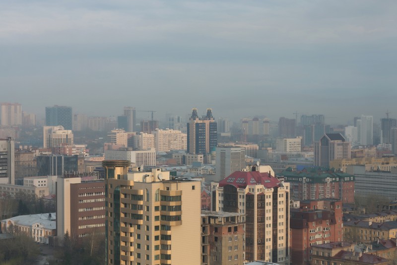 Над Новосибирском - на самолёте