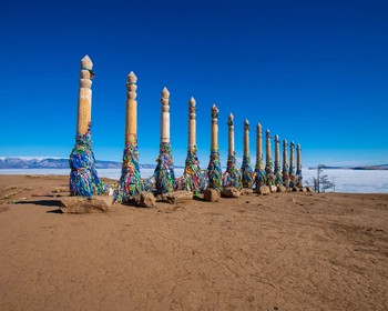 Переезд на Ольхон, этнопрограмма, скала Шаманка