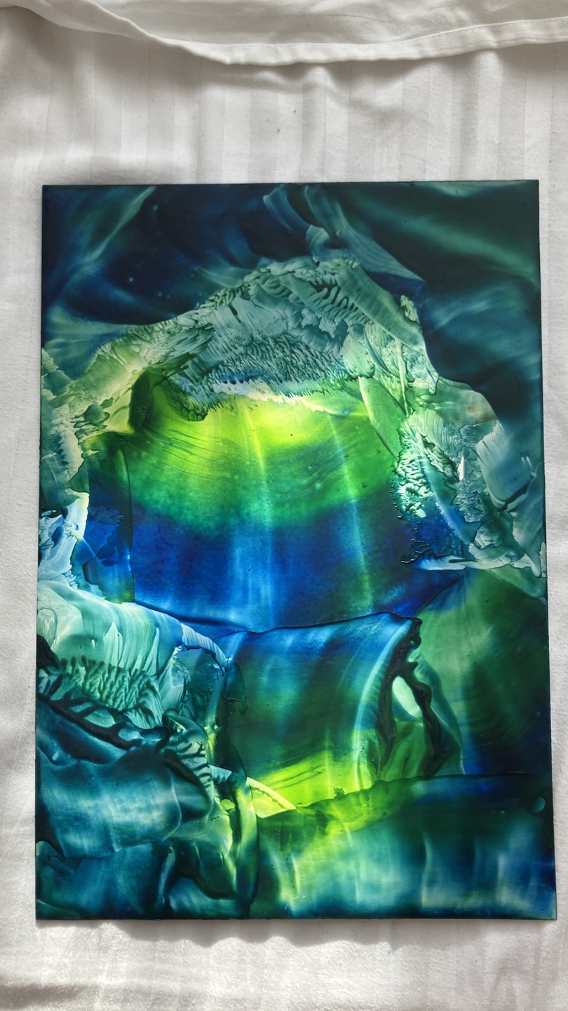 Была в январе у Полины на мастер-классе по энкаустике. Это было новое впечатление и интересная техника!