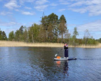 20-30 км на сапах по реке Луга