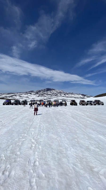 К каньону Опасный и Дачным термальным источникам - на снегоболотоходе