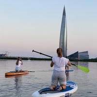 Фото отзыва 3: экскурсия "Закат на сапбордах на Лахтинском Разливе в Петербурге"