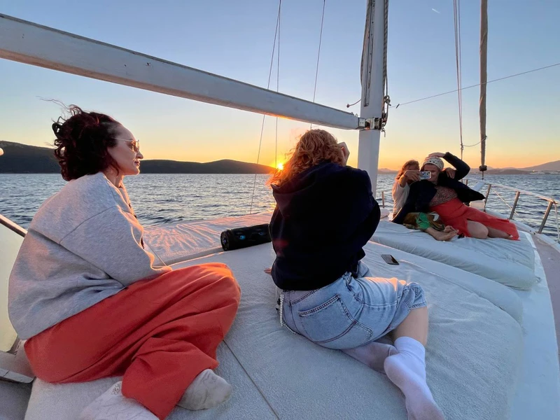 Закат в Бодруме с воды