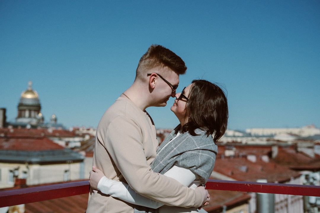 Фотосессия на питерских улочках и крыше (Жанна)