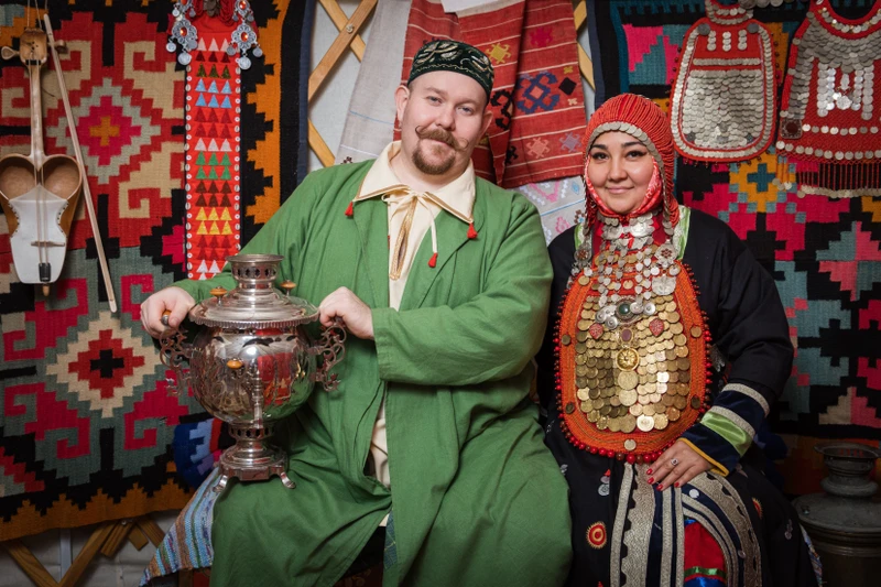 Фотосессия в башкирских костюмах в центре Уфы