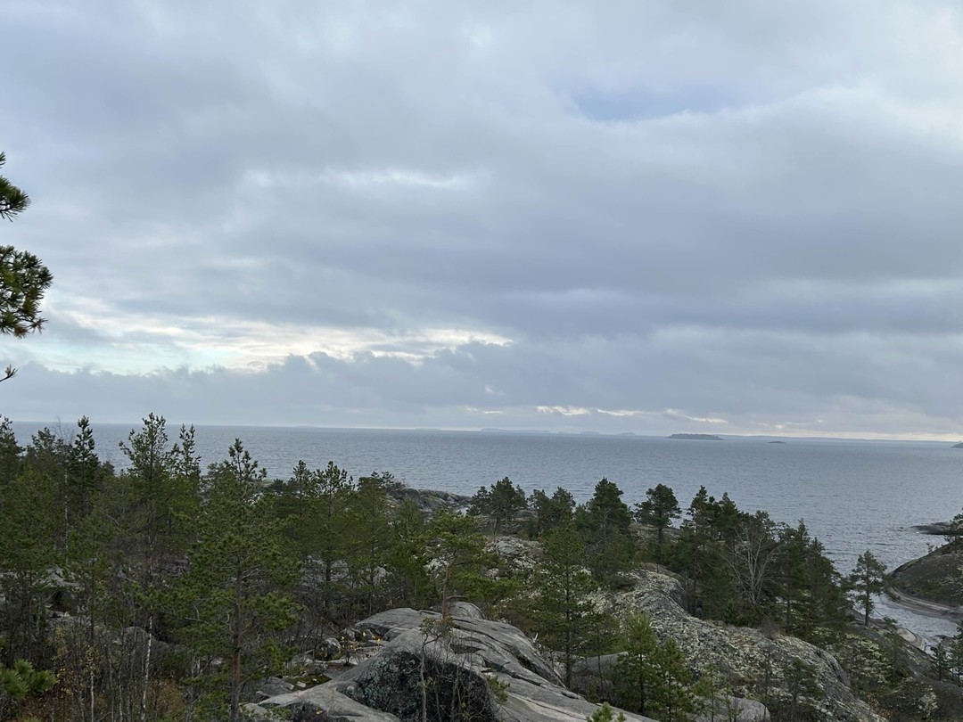 Виды завораживают,экскурсия понравилась,2 часа-это то что нужно,успели посмотреть острова,шхеры,увидеть бесконечную даль Ладоги. Капитан нашего судна-супер!