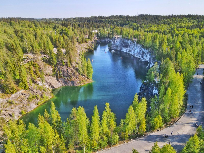 Карельские хаски и мраморный мир Рускеалы