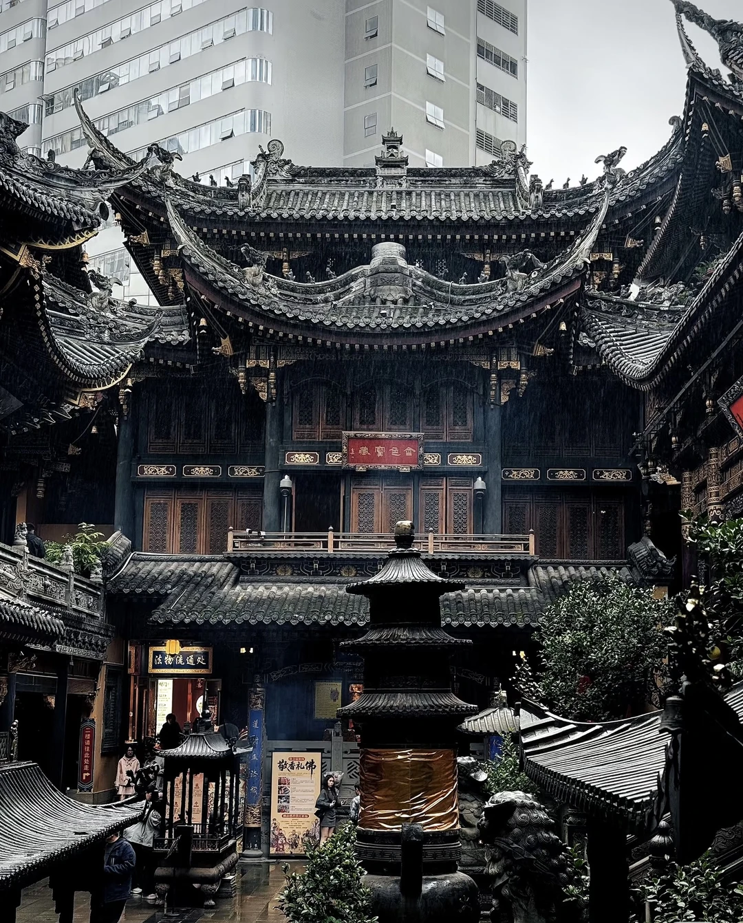 Мы провели великолепную экскурсию по Чунцину с нашим гидом Диего! Храм Лохань был спокойным и атмосферным