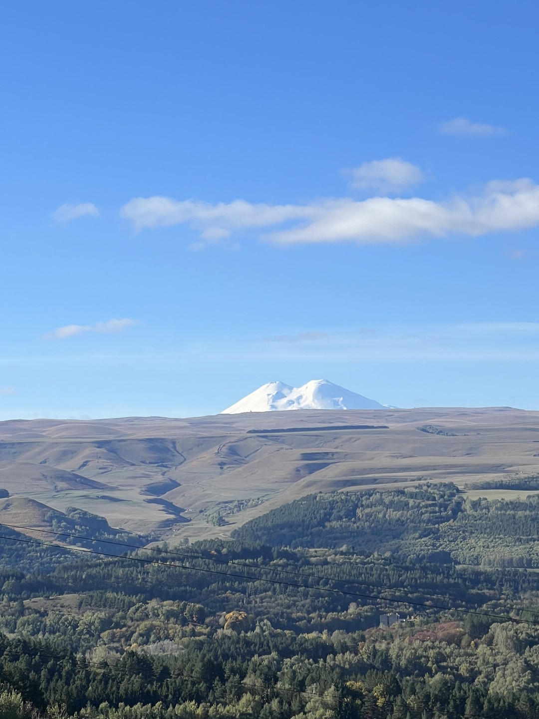 Замечательная бодрая прогулка с невероятной Верой, умницей Нильсом и видами на белоснежный красавец Эльбрус. Очень рекомендую