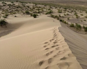 Песчаные дюны, сандбординг, закат и «поющий» ветер барханов