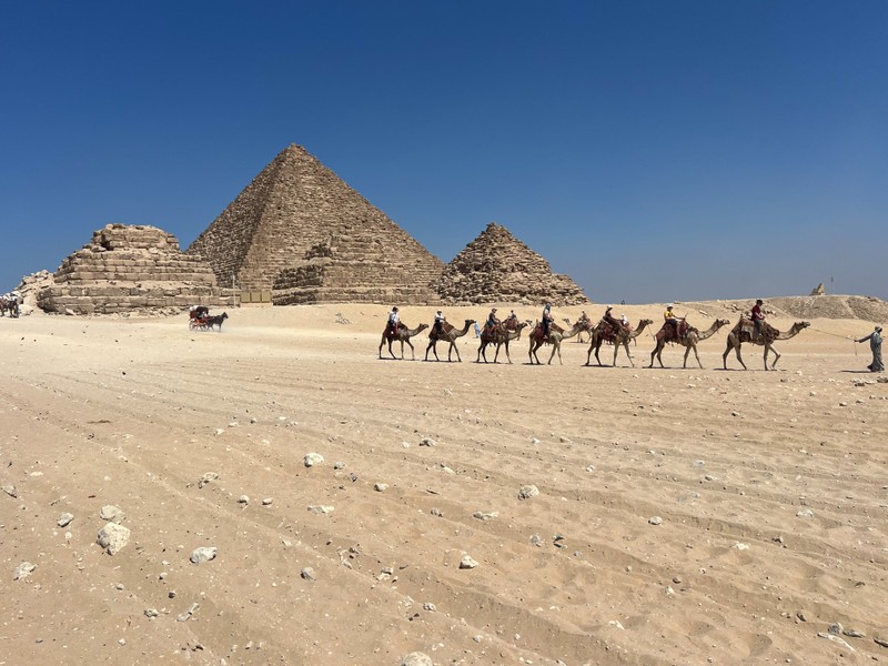 Пирамиды Гизы, Великий сфинкс и верблюды