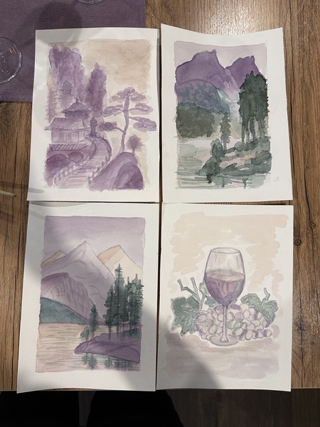 Спасибо большое Дарье за прекрасно организованный мастер класс. Рисование вином оказалось довольно увлекательным мероприятием