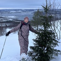 Фото отзыва 3: экскурсия "Яркая вечерняя прогулка по горе Горелой на снегоступах"