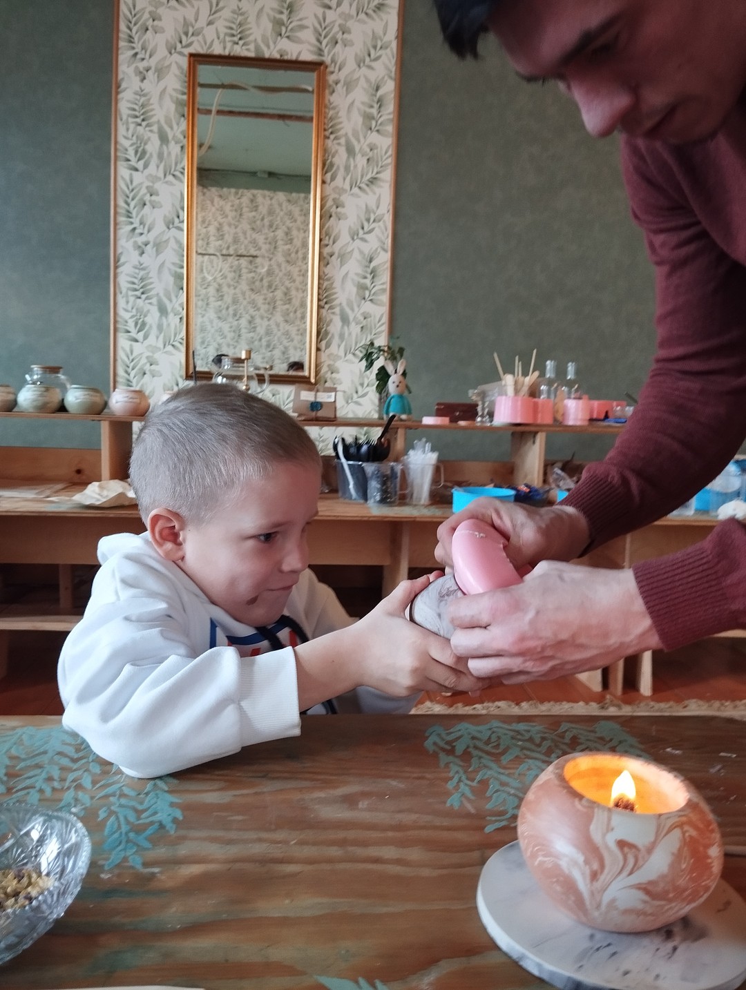 Групповой мастер-класс по созданию свечи «Заветное желание» (Ольга)