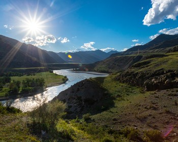 Перевалы Чуйского тракта, реки и пороги
