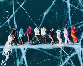 Северная часть Ольхона, катание на коньках, баня