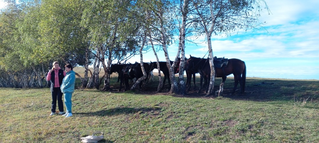 Были на конной прогулке с мужем 28го сентября