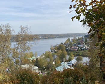 Пленэр с плёсским художником и создание картины из пластилина и отъезд в Москву