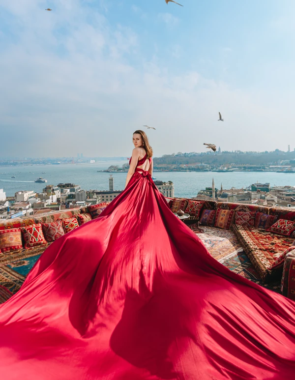 Фотосессия на крыше Стамбула с чайками