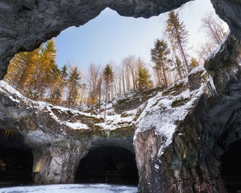 Питомник хаски, водопады Ахвеноски и горный парк «Рускеала»