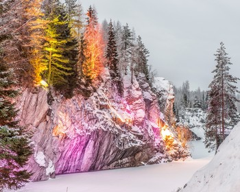 Элисенваара, водопады Ахвенкоски, парк «Рускеала»