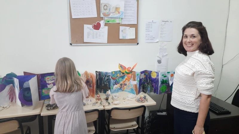 В гостях у художника в Тбилиси: рисование