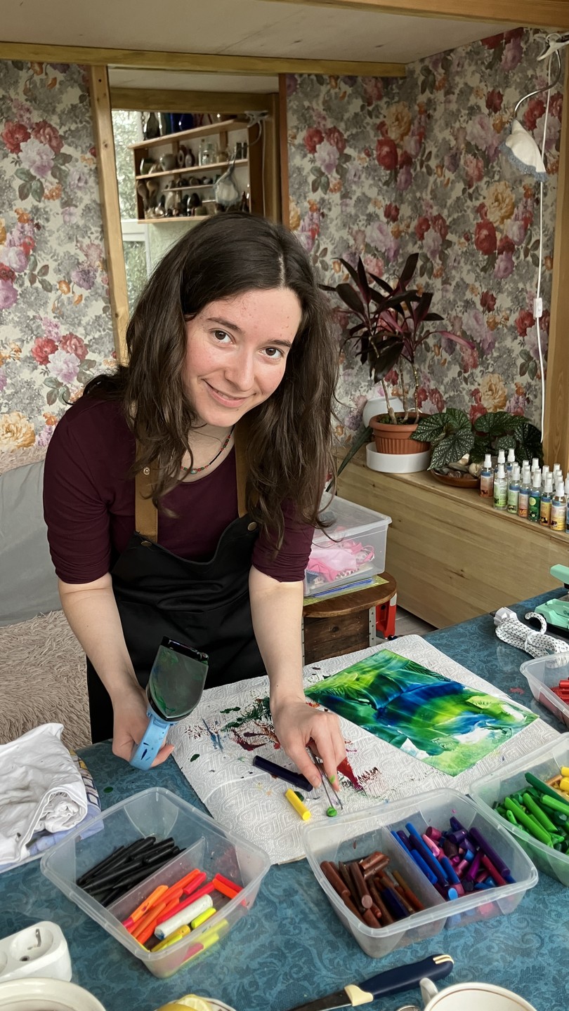 Была в январе у Полины на мастер-классе по энкаустике. Это было новое впечатление и интересная техника!