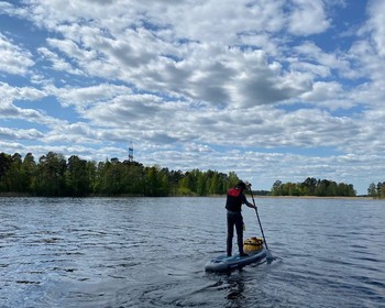 20-30 км на сапах по реке Луга