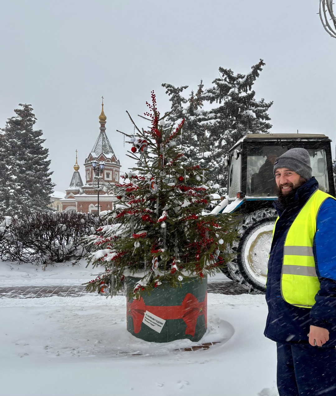 Нам вместе с Андреем выпало испытание погодой. В этот день 9-го января был самый обильный снегопад