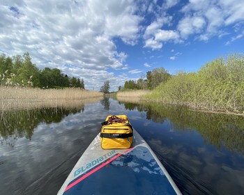 Утро на природе и сплав на 10-20 км до Толмачёво