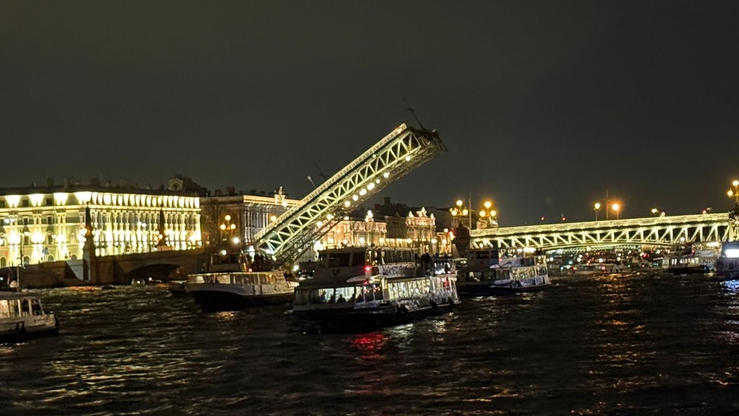 Ночная теплоходная прогулка на разведение мостов с живой музыкой (Ольга)