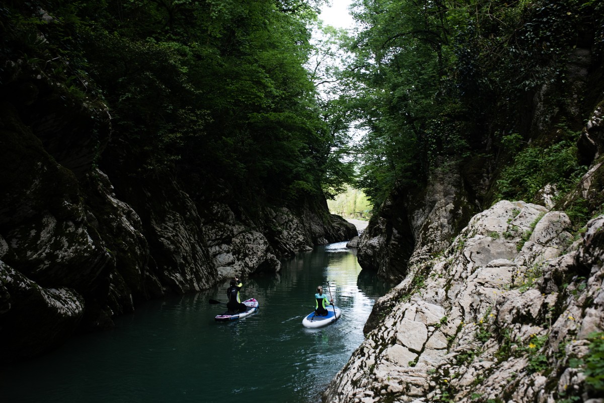По каньону Хосты — на сап-бордах в мини-группе (7/8)