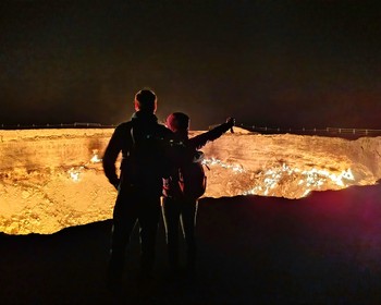 Дашогуз, Кёнеургенч, пустыня Каракумы, кратер Дарваза