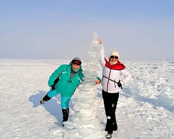 Пешком по льду на мыс Кобылья Голова