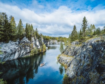 Карелия: «Рускеала», Мраморный каньон, водопады Ахвенкоски, Сортавала