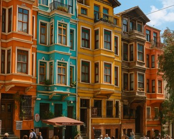 Кварталы Стамбула, граница между Европой и Азией