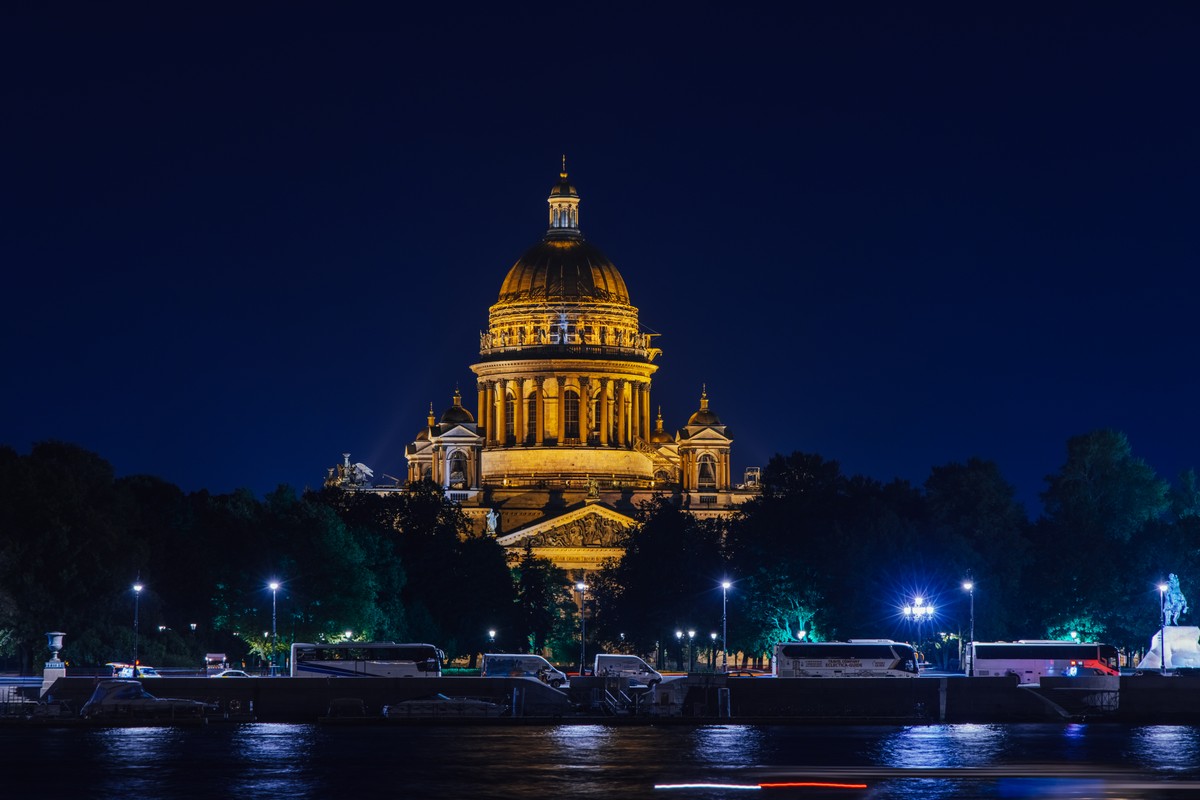 Петербург после заката и разводные мосты (7/11)