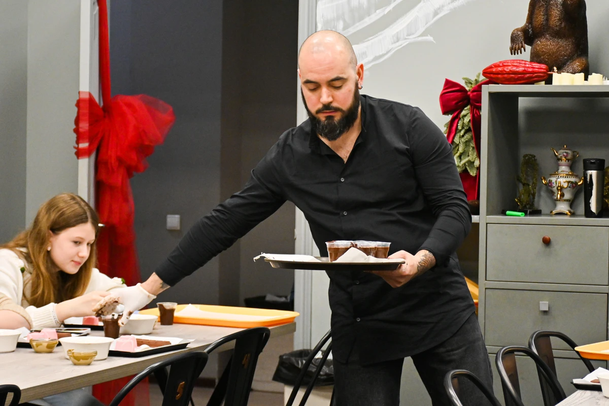 Мастер-класс в группе по дубайскому шоколаду в Москве (7/13)