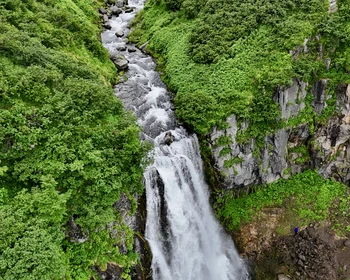 Малая долина гейзеров, водопад Снежный барс и горячие источники