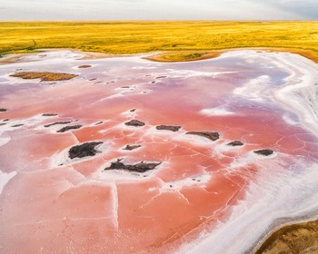 Горящая вода, бархан, розовое озеро, обед в юртах и верблюды