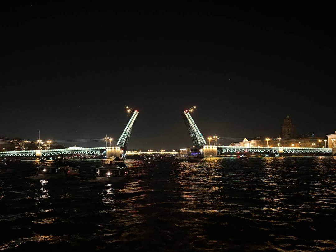 Пять разводных мостов - на теплоходе с гидом (Кристина)