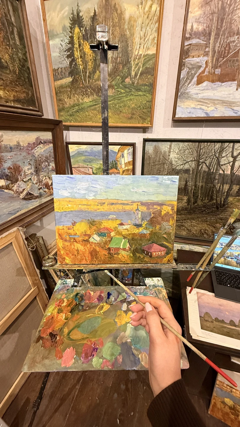 Азбука пейзажа: мастер-класс по живописи в Плёсе (Кристина)