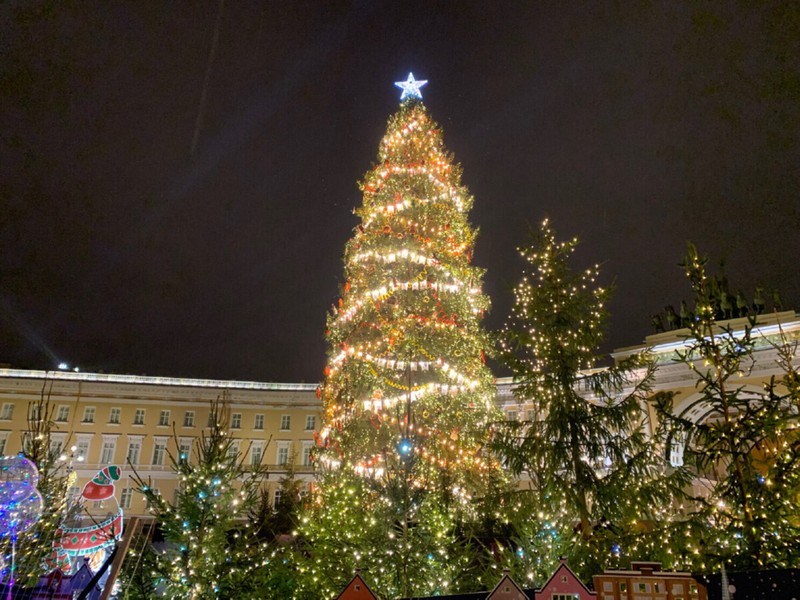 Самые красивые новогодние ёлки Петербурга