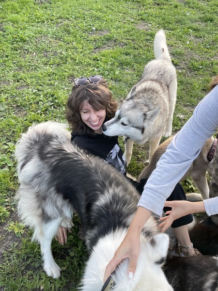 Потрясающая встреча с хаски! Я очень боюсь собак и это было для меня важное событие, чтобы