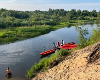18 км по реке Медведица и стоянка в сосновом бору