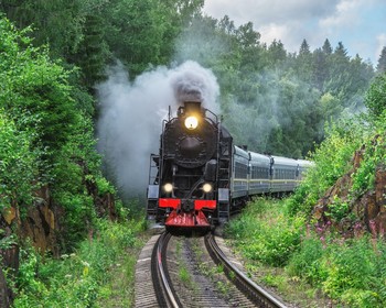 Переезд в Сортавалу, поездка на ретропоезде, прогулка по горному парку «Рускеала»